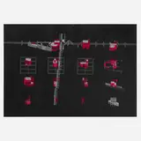Bernard Tschumi, Parc de la Villette, Paris axonometric projections, 1987-88, ink and acrylic on paper