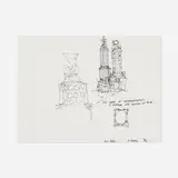 Frank Gehry, Skyscraper for NYC elevation drawing