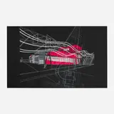 Bernard Tschumi, Parc de la Villette, Paris superimposition, 1986, ink and acrylic on paper