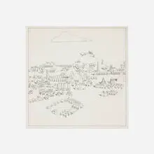 Michael Graves, Composite Landscape, 1981, etching on Chine-collé