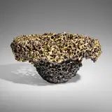 James Bearden, Hive, 2022, torch-cut steel with metallic wash