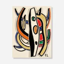 Fernand Léger, Composition abstraite, 1953, glazed and painted porcelain