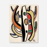 Fernand Léger, Composition abstraite, 1953, glazed and painted porcelain