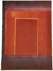 David Barbero, Red Door, n.d., Color monotype on Rives BFK paper