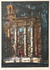 Nocturnal Cathedral by Eugene Berman, 1951, Color lithograph on wove paper, offered Sep 2016