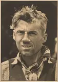 Margaret Bourke-White, Lumberjack, for International Paper Co., 1937, Warm-toned gelatin silver print