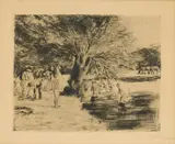 Max Liebermann, Badende Knaben (S. 43), 1896, Drypoint on wove paper, first state (of 2)