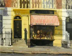Beauchamp Place, London by David Shepherd O.B.E., oil on canvas, sold Aug 2016