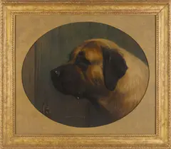 George Earl, Portrait of a Mastif, oil on canvas