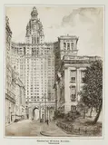 Therese Darche, Manhattan Municipal Building and A View of the New York Life and Empire State Buildings