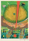 Friedensreich Hundertwasser, Der Knabe mit den grünen Haaren, 1967, Farblithographie auf Arches-Velin