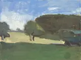 Klaus Fußmann, Belvedere, 1984, Gouache auf Papier