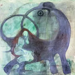 Dirk Bell, Ohne Titel, 2003, Tempera und Kreide auf Leinwand