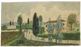 Haus bei Florenz II by Max Peiffer Watenphul, 1950, Aquarell über Bleistift auf Bütten (Wasserzeichen: G Amatruda Amalfi Labriglia), sold Jun 2010