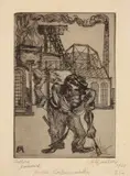 Conrad Felixmüller, Der alte Kohlenarbeiter, 1921, Radierung (Stahlstich) auf Kupferdruckpapier