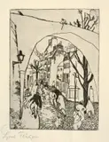 Lyonel Feininger, Die grüne Brücke, 1910, Radierung auf Zanders-Bütten