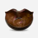 Vessel by George E. Ohr, 1895-96, glazed earthenware, sold Jan 2021