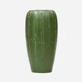 Wilhelmina Post for Grueby Faience Company, Vase with leaves