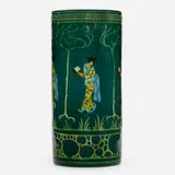 Weller Pottery, Jap Birdimal umbrella stand, c. 1903, glazed earthenware with squeeze-bag decoration