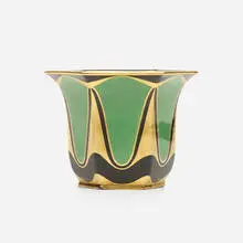 Serapis vase by Ernst Wahliss, c. 1912, glazed and gilt earthenware, sold Jan 2021