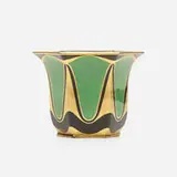 Ernst Wahliss, Serapis vase, c. 1912, glazed and gilt earthenware