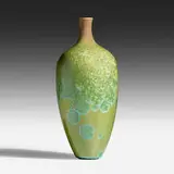 Vase by Adelaide Robineau for University City, 1910, crystalline glazed porcelain, sold Jan 2021
