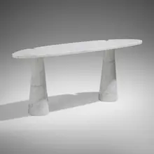 Angelo Mangiarotti, Eros console table, 1971, Cararra marble