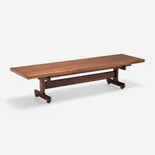 Sergio Rodrigues, Cintia bench, 1964, rosewood, aluminum