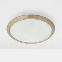 Ceiling lamp, model 2298 by Fontana Arte, c. 1960, frosted glass, nickel-plated brass, lacquered steel, sold Dec 2024