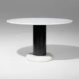Early Lotrosso dining table by Ettore Sottsass, 1963, marble, enameled steel, sold Dec 2024