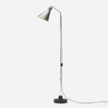 Ignazio Gardella, Lte 3 A adjustable floor lamp, 1950, marble, chrome-plated brass, enameled aluminum