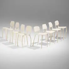 Maarten Baas, Clay dining chairs, set of eight, 2006 / 2007, enameled synthetic clay over metal