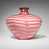 Carlo Scarpa, Decoro Fenicio vase, 1928-29, lattimo glass with gold leaf