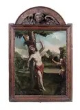 Saint Sebastian by Italian School, oil on canvas, sold Jan 2017