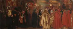 Frank O. Salisbury, Edward I and the passing of Queen Eleanor, oil on canvas