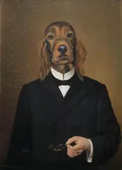 Thierry Poncelet, An Honourable Setter, oil on canvas
