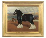 Frank Babbage, Champion Danesfield Stonewall at Olympia, oil on canvas
