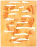 Franz Erhard Walther, Werkzeichnung (Gesicht), 1969, Beidseitige Zeichnung: Seite 1: Aquarell und Bleistift. Seite 2: Aquarell. Auf Papier