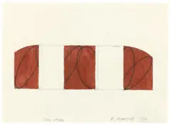 Zone Study by Robert Mangold, 1999, Acryl und Bleistift auf Velin, sold Nov 2019