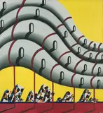 Ulrich Knispel, Technik IV, 1968, Öl auf Leinwand