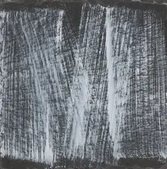 Ohne Titel by Raimund Girke, 1981, Öl auf schwarzem Schiefer, sold Jun 2017