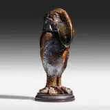 Bird tobacco jar by Robert Wallace Martin for Martin Brothers Pottery, 1881, glazed stoneware, sold Jan 2021