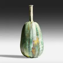 Taxile Doat likely for University City, Exceptional and Rare gourd vase, 1912-14, crystalline glazed porcelain
