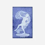 Terpsichore by Mabel Gardner Lewis for University City, 1913, glazed porcelain with pâte-sur-pâte decoration, original frame, sold Jan 2021