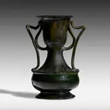 George E. Ohr, Exceptional vase, 1897-1900, glazed earthenware