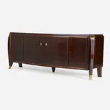 Maurice Rinck, cabinet, c. 1940, palisander, mahogany, bronze, sycamore, composite