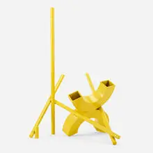 Sydney K. Hamburger, Sun Scoop #II, c. 1992, powder-coated aluminum