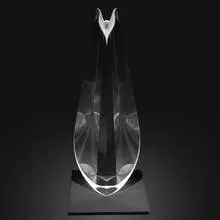 Guardian by Christopher Ries, 2002, cut, ground, and polished optical crystal, sold Sep 2020