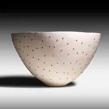 Eva Hild, vessel, c. 2005, porcelain, nails