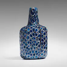 Murrine vase by Fratelli Toso, 1961-65, fused glass murrines, sold Dec 2024